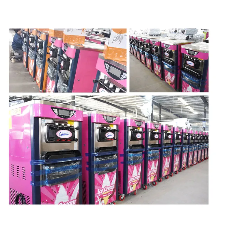 

Напольная машина для мороженого с тремя вкусами, коммерческая машина для мягкого мороженого на продажу