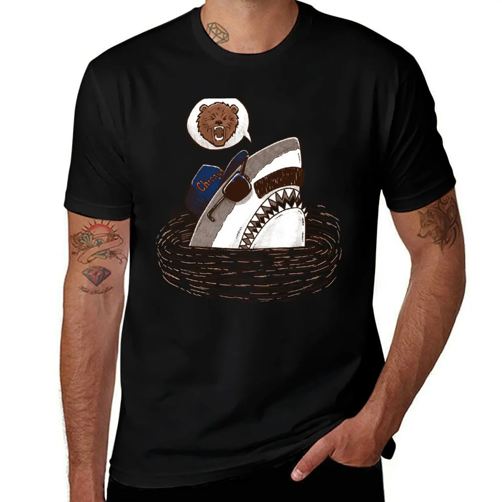 Man T-Shirt Shark L… - image