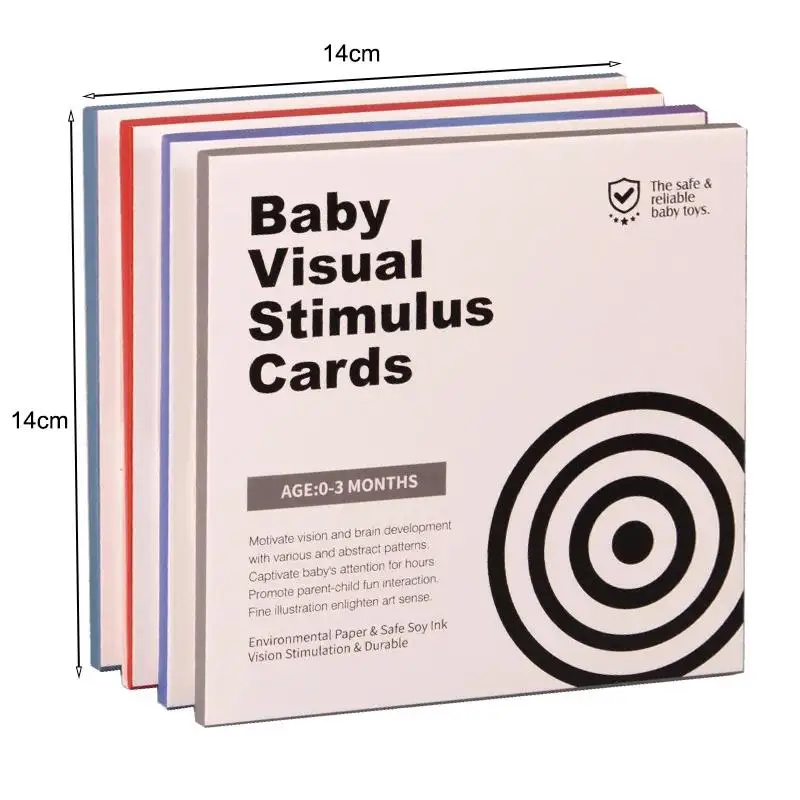 High Contrast Baby Vision Cards Black And White Visual Stimulation Flash Card Learning Game 0 12 Months Infant Gift Sensory Toy