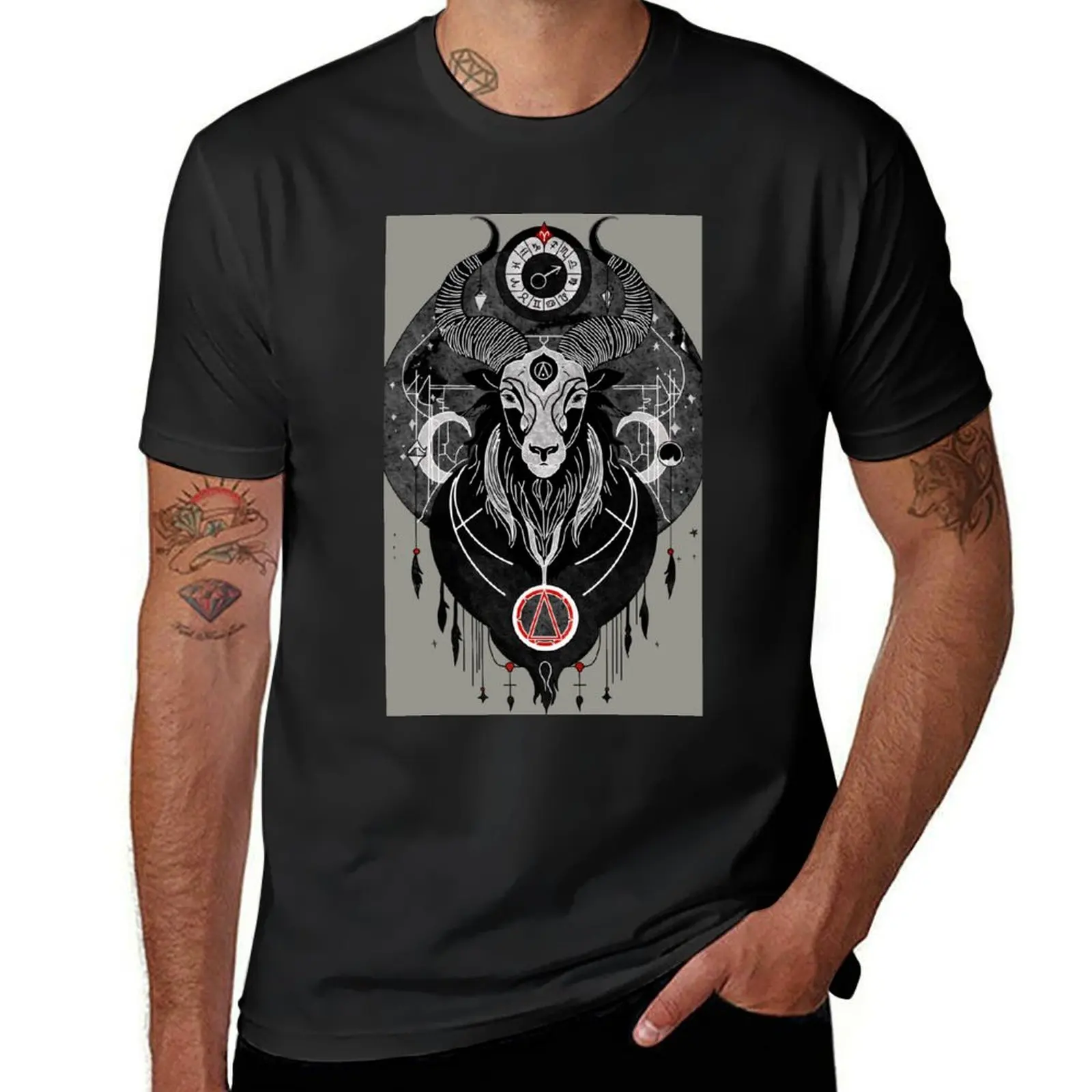 Aries T-Shirt Aesthetic clothing customs design your own blacks kawaii clothes Men's cotton t-shirt