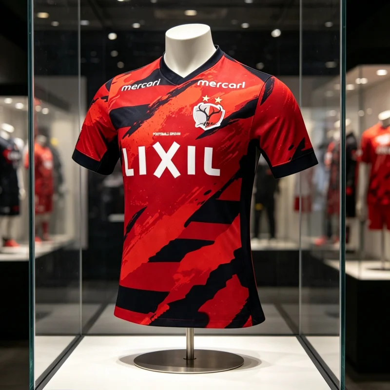 Camiseta Leve de Futebol Masculina Kashima Antlers 2026 Nova de Manga Curta, Uniforme de Treino de Futebol Masculino, Camisetas para Família e Crianças