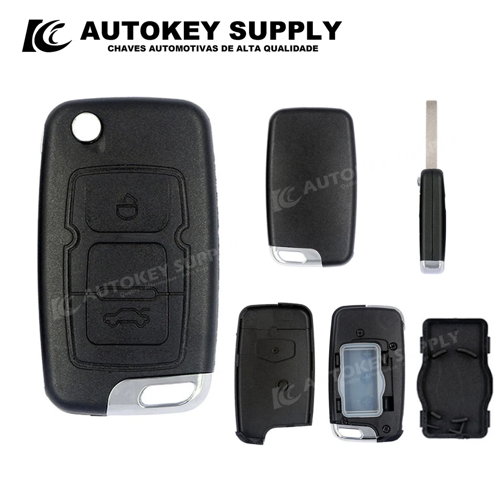 ForGeely Folding Key Shell 2 Button Middle Slot (No Logo)  Autokeysupply AKGLF109