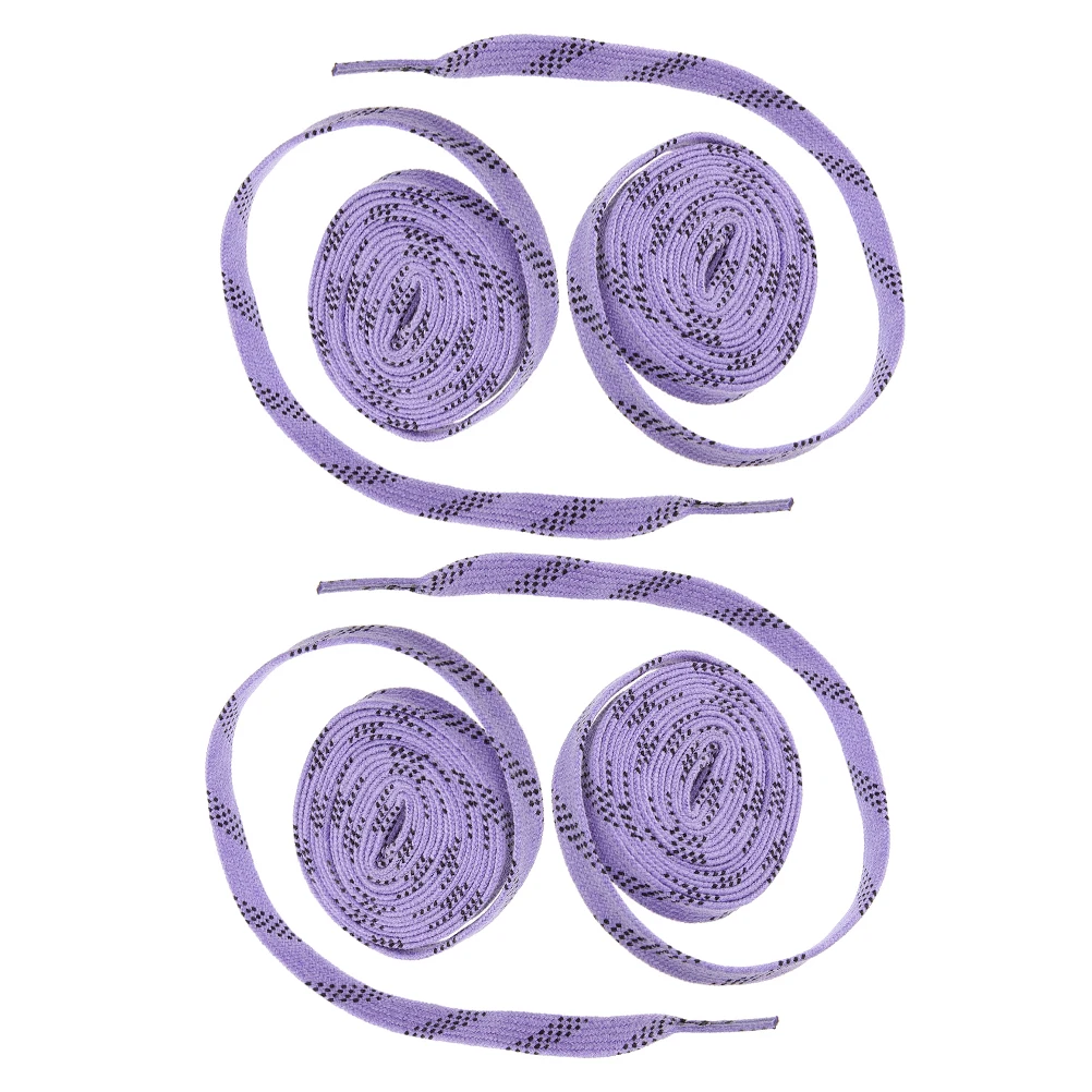 

2 Pairs Wear-Resistant Shoelaces Flat Hockey Skate Laces Durable Roller Long Shoelaces Stylish Hockey Lace Sports Straps