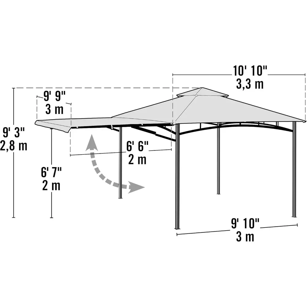 Tongyue 24011 Altana z sekwoi – 11 stóp x 11 stóp, brąz