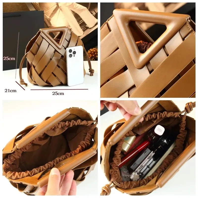Trendy Vegan Leather Woven Tote Bag for Women Top Handle Purses and Handbags Fashionable Crossbody Shoulder Bag Tote Purses 2025