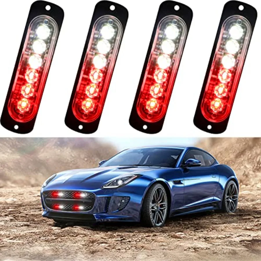

6LED Car Truck Emergency Beacon Warning Hazard Flash Strobe Light 4-pack