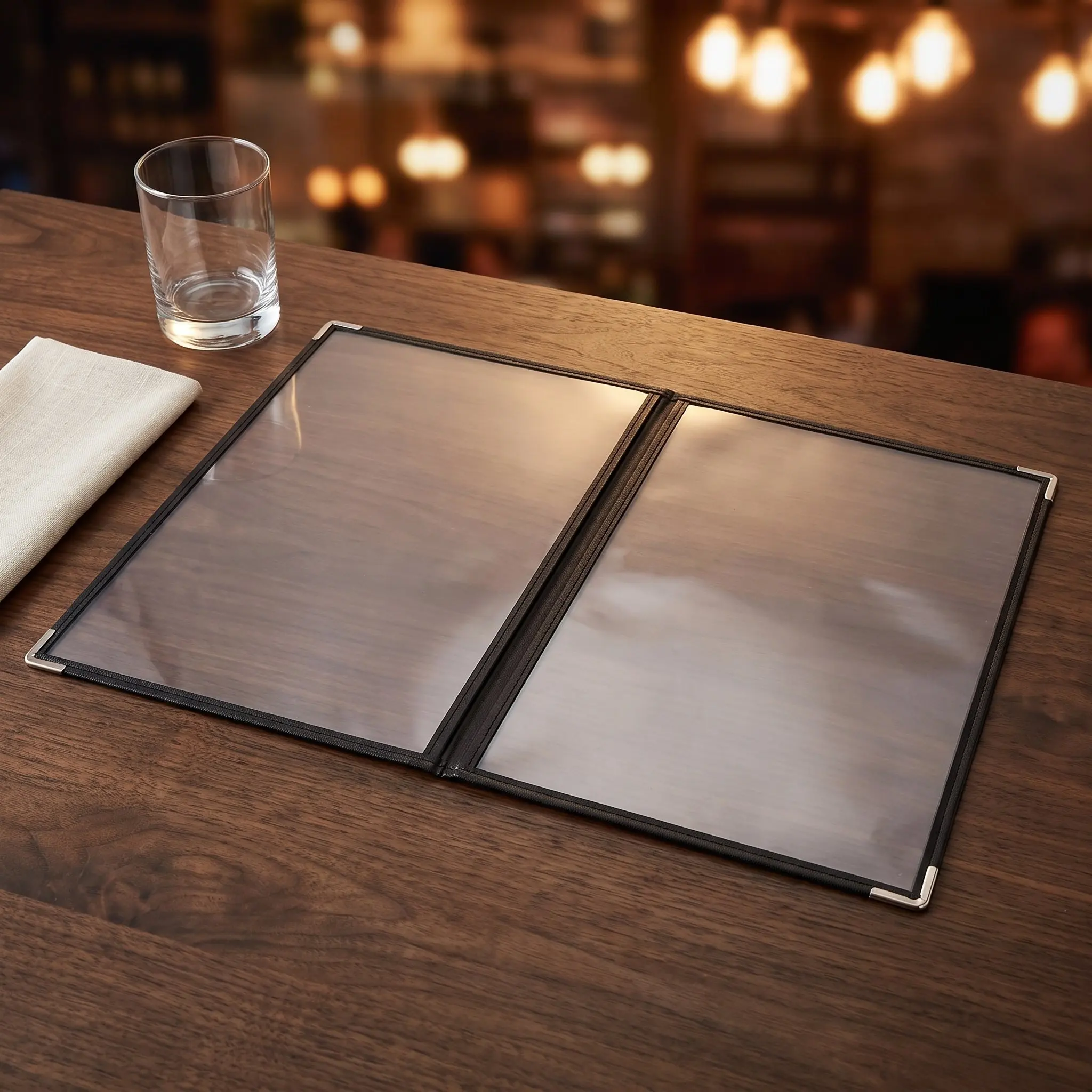 Cover Pvc Transparent Binder For Kitchen Storage Flat Design Rounded Corner Durable Portable Easy Clean Recipe Organizer Folder