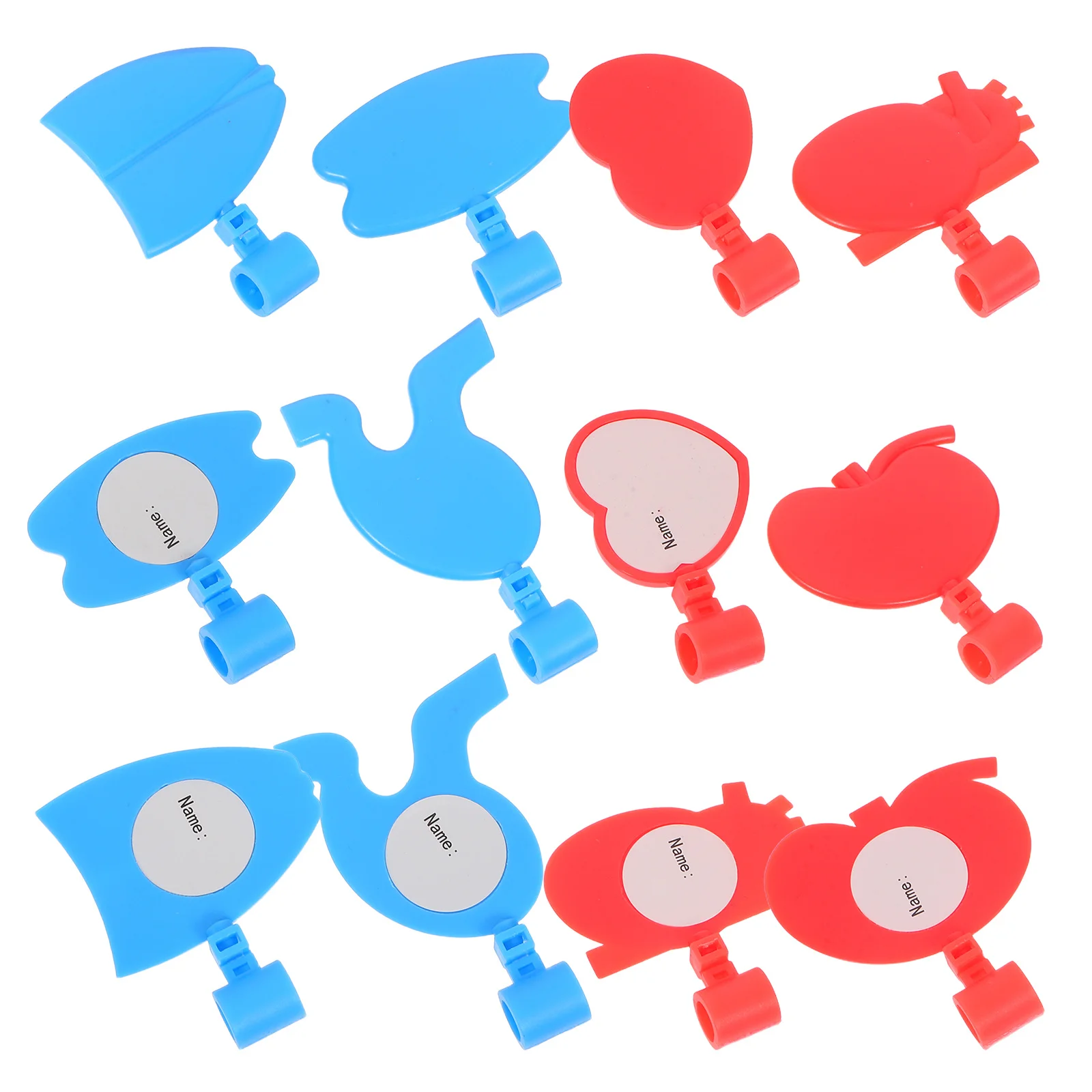 

12 Pcs Doctor Identification Pendant Name Card for Doctors Accessories Internal Organs Shape