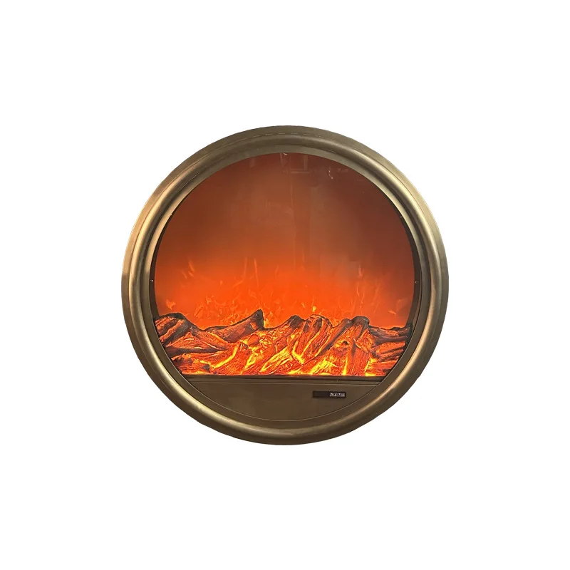 

Round electric wall embedded decoration electronic fireplace villa TV background wall decoration special shape