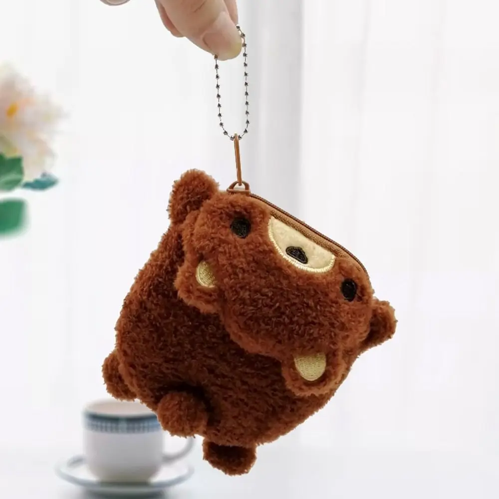 ミニ財布 マネーバッグ イヤホンケース カードホルダー 漫画風 いちごケーキ クマ ブタ ウサギ 猫 動物 コインケース