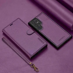 Detachable Wallet Case For Samsung Galaxy S25 Ultra S24 FE S23 + Plus Card Holder Kickstand Shockproof Wrist Strap Flip Cover