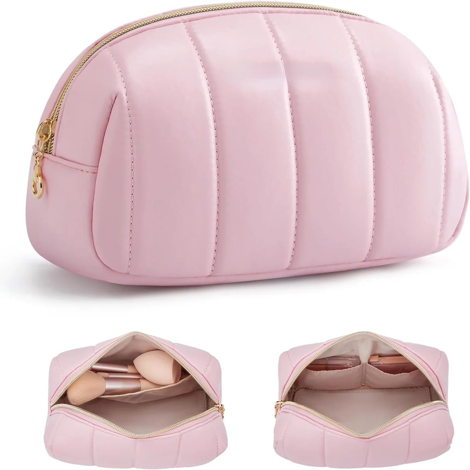 

Милая и стильная маленькая косметичка-органайзер из искусственной кожи от BAGSMART для женщин — удобная и практичная портативная косметичка