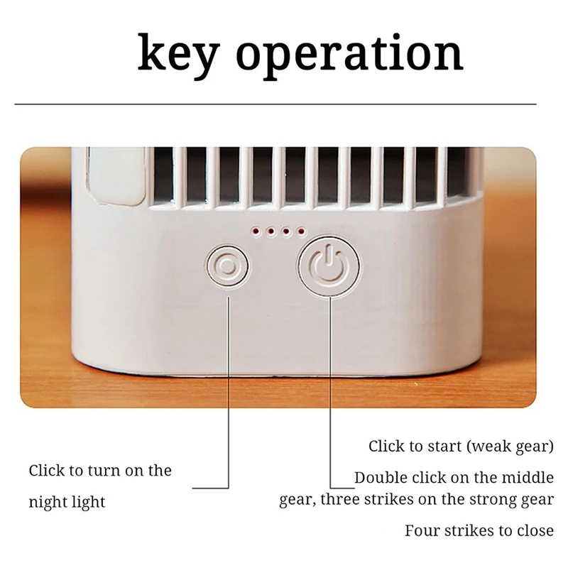 Ventilateur de climatisation de bureau, ventilateur de climatisation avec lumière adapté au bureau à domicile et à la chambre à coucher