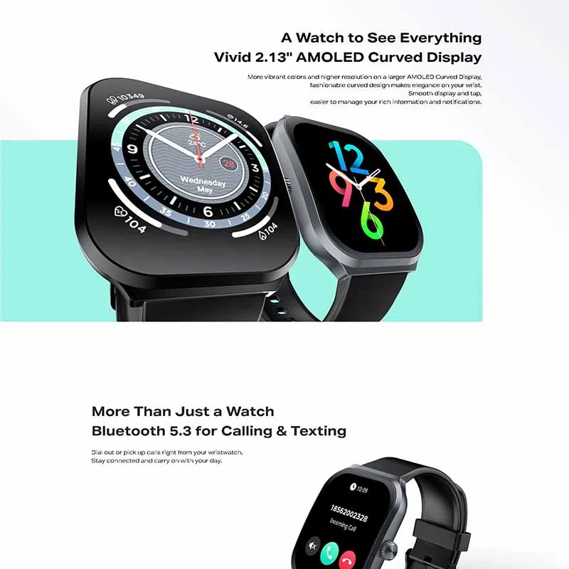 Infinix XW3P XWatch 3 plus Smartwatch Unisex Fitness Tracker Blood Pressure Monitor Heart Rate Tracker Sleep Quality Tracker Wat - Image 4