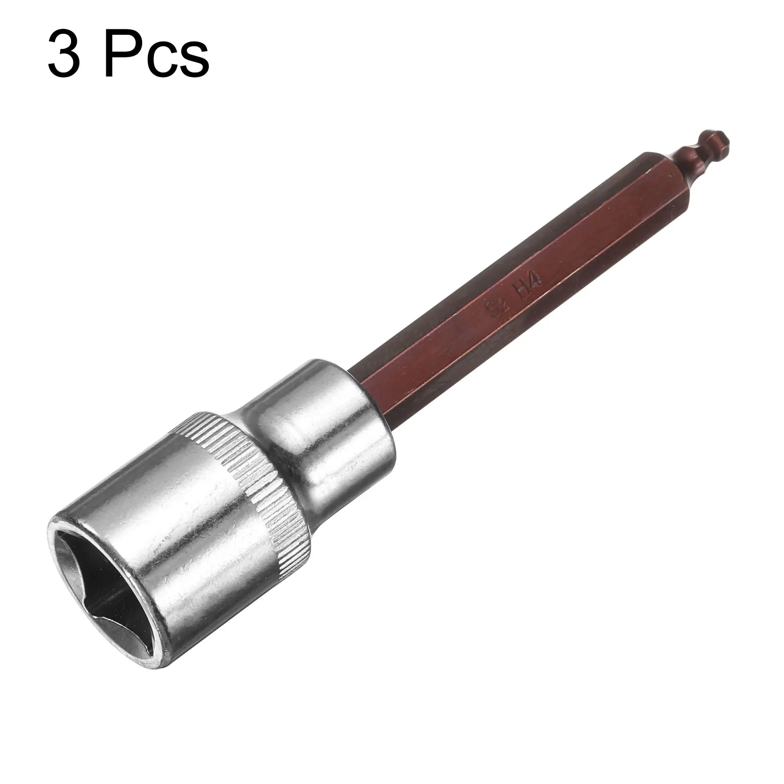 3pcs Ball End Hex Bit Socket 1/2