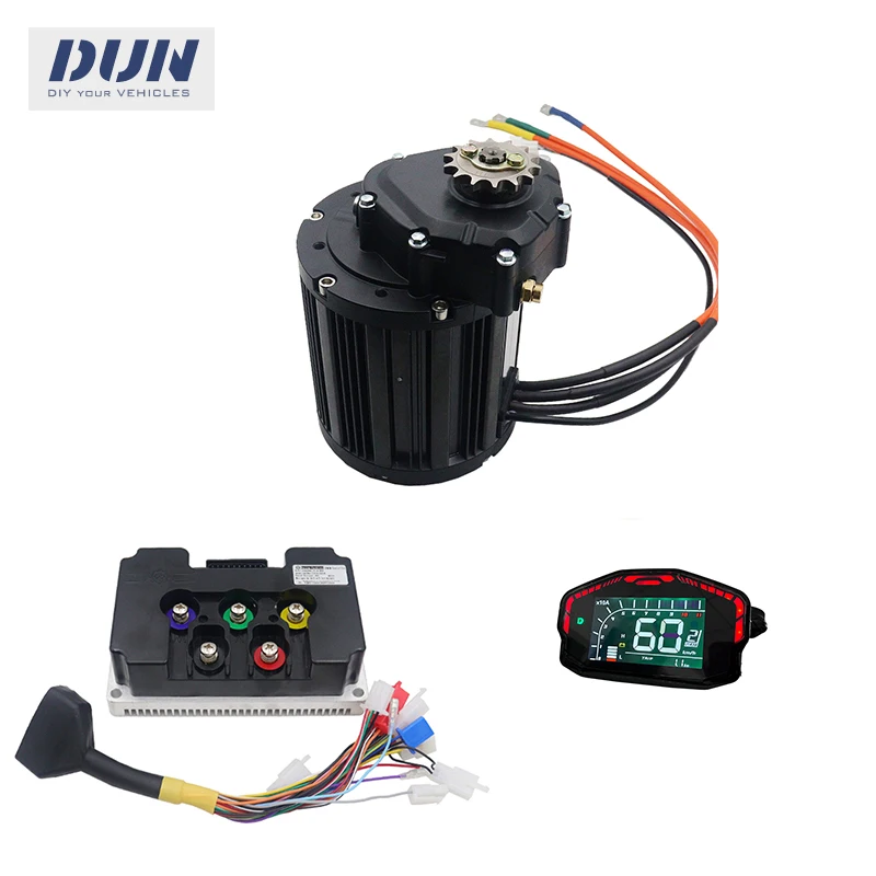 QS138 90H 4000W V3 110kmh PMSM Mid-Drive Motor ND72680 Controller and DKD Display For Moped DirtBike