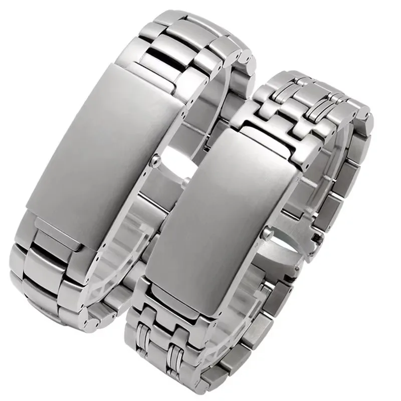 904L الفضة الفولاذ المقاوم للصدأ أشرطة ساعات اليد لأوميغا ساماستر 300 Speedmaster كوكب المحيط حزام ساعة اليد الرجال سوار 18 مللي متر 20 مللي متر 22 مللي متر