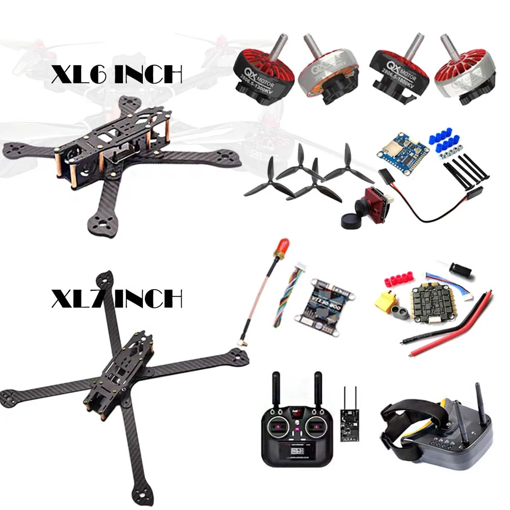 

XL6 / XL7 Inch rack set with F4 V3S Plus Flight Control / 4pcs Propellers / 45A ESC / 2806.5 Motor / HT-8A / FPV Goggles for toy