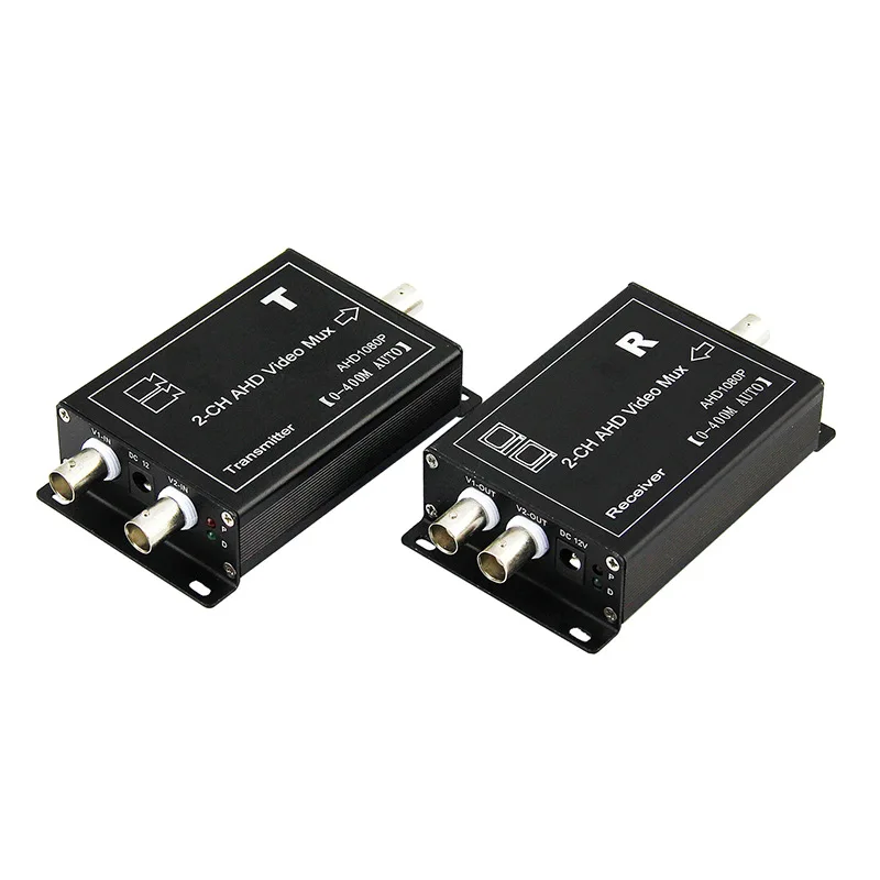 Imagem -05 - Ahd Coaxial Multiplexer Expansor Linha Transmite Canais de Vigilância Câmera Sinal Mixer Cctv Monitoramento Acessórios 2chs hd