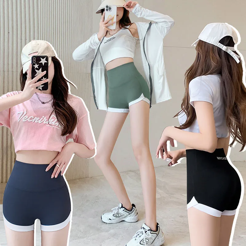 Seamless Biker Shorts Women Fitness Casual High Waist Fashion Summer Slim Womenswear Bottoms Black Summer Shorts Streetwear