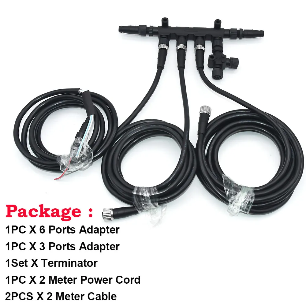 NMEA 2000 Kabeladapter Seriële datumnetwerken Marine Boot NMEA 2000 Starterkit ABS T-type 5PIN Connector Adapterkabels 0,5-4M - afbeelding 1