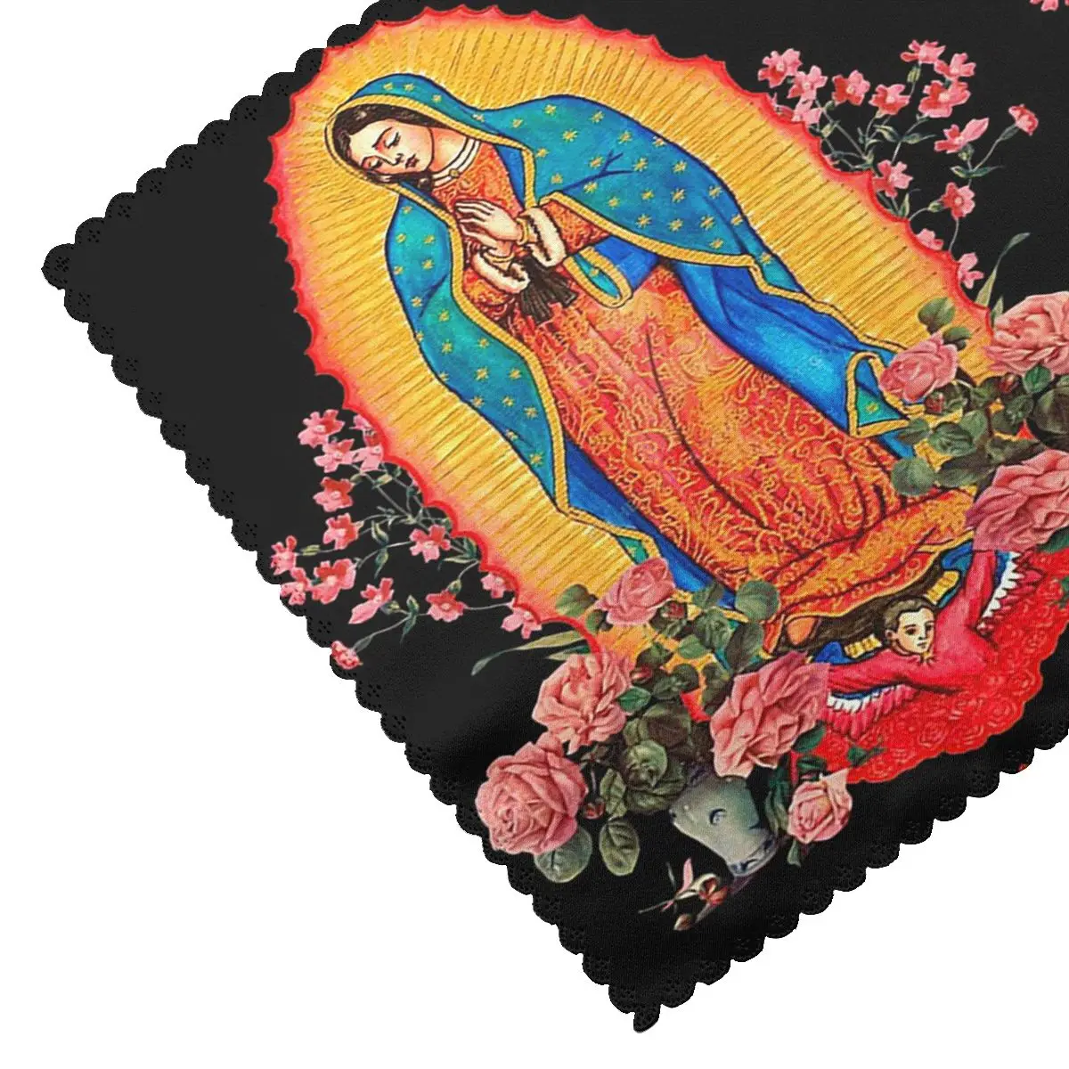 Virgin Of Guadalupe Placemat Non-Slip Plate Mat for Dining Table Bowl Coaster Home Decor Absorbent Mats