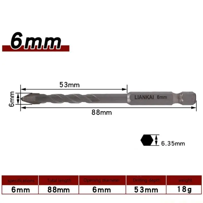 

A2BE Oblique Head Eccentric Drill Bit Screwdriver Bit Masonry Drill Bit for DIY Enthusiasts Home Projects 6.35mm Shanks