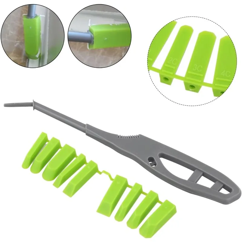 9 In 1 Glass Glue Angle Scraper Sealant Spreader Finishing Tool Kit Easy Clean for Window Tile Kitchen Sink Shower Joint Set