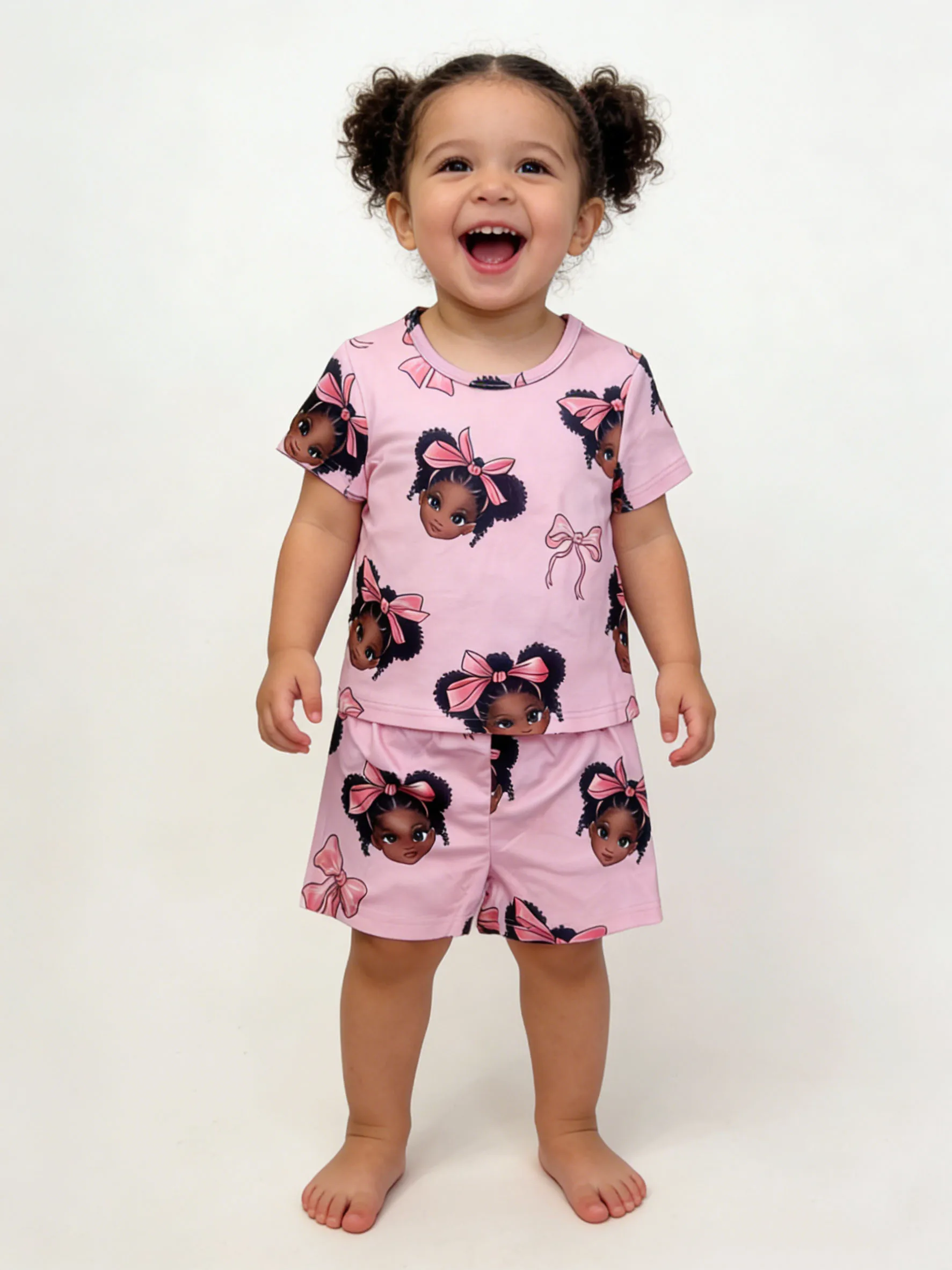 Preschool Pajama Party Star: Cutie-Print Set Makes Your Girl the Center of Attention