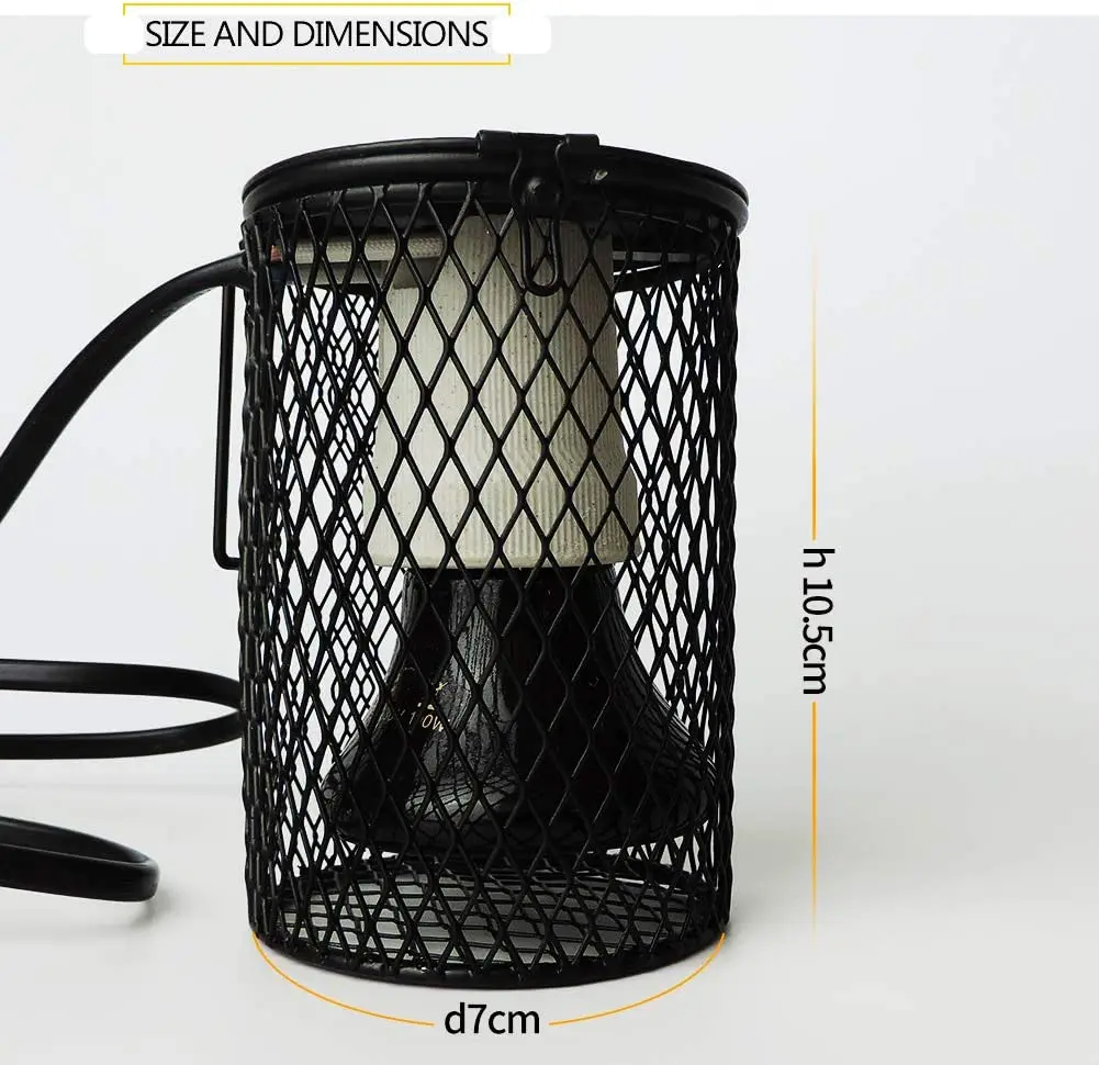 

Climbing Pets Can Hang Metal Mesh Lampshade On The Top Side Of The Side To Install Heating Insulation Lamp Cage Lamp Holder