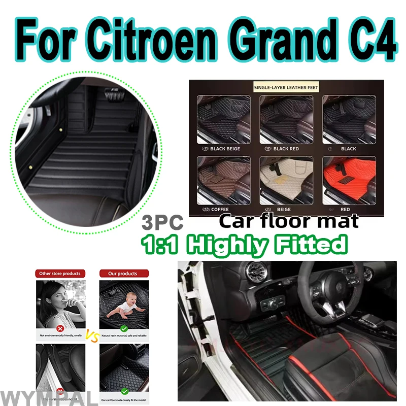 

Luxury Durable Car Mats For Citroen Grand C4 Picasso SpaceTourer 5seat 2007~2013 Pad Auto Rugs Carpets Interior Parts Car mats