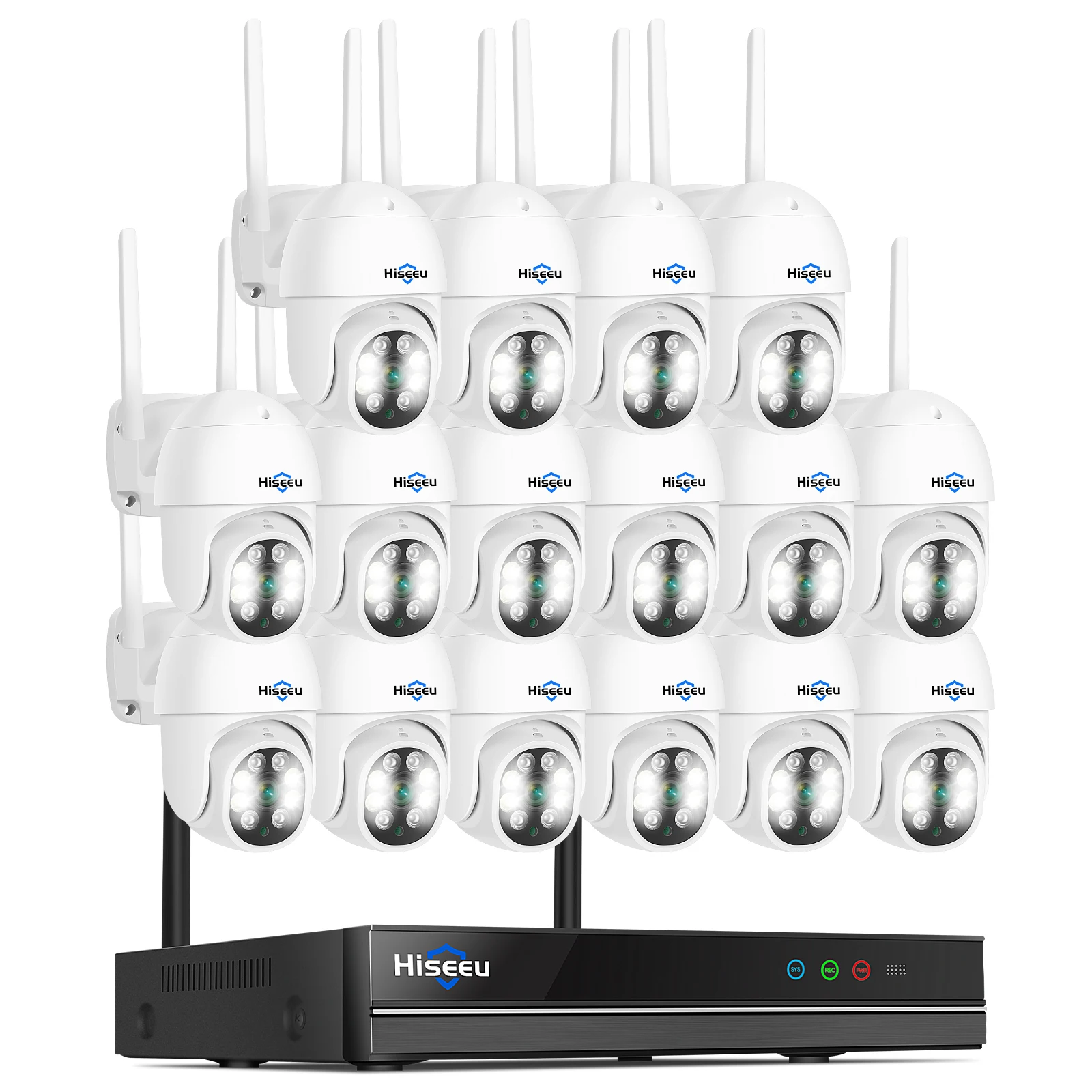 

Hiseeu H.265 5MP Outdoors Surveillance Wireless Wifi Nvr Security Ip Cctv Camera System 12 16 Channel