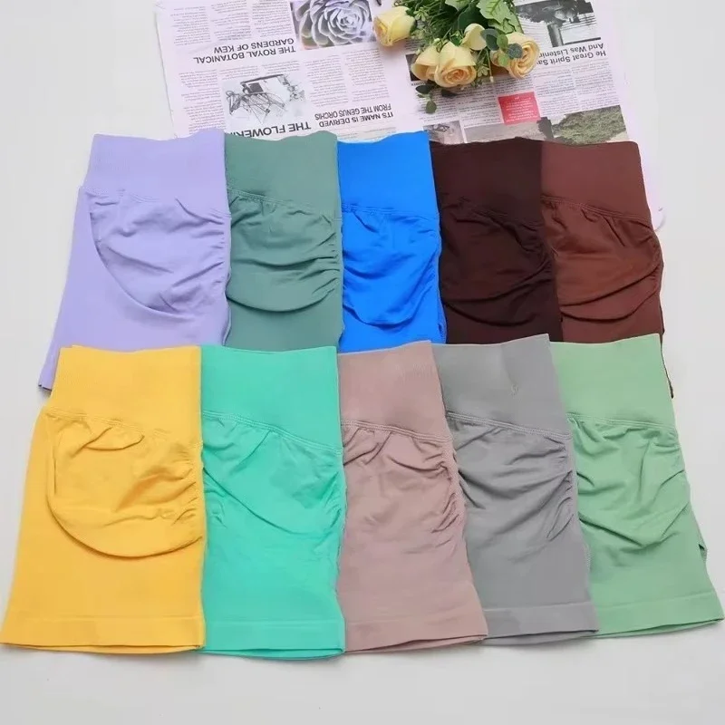 

Women's Shorts Summer Women's Hip Rubbing Sports Shorts Low Rib Waist Yoga Shorts Seamless Hip Rubbing Exercise Running Buttocks