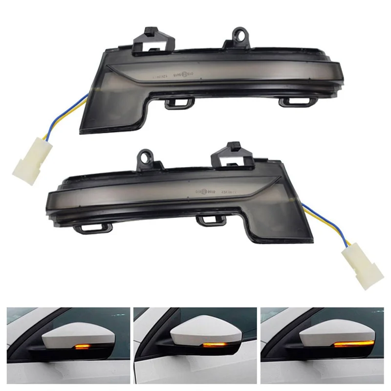 Car Side Mirror Flasher Indicator for VW T-Roc T-Cross LED Dynamic Turn Signal Blinker Light for Skoda Octavia 3 Mk3 III