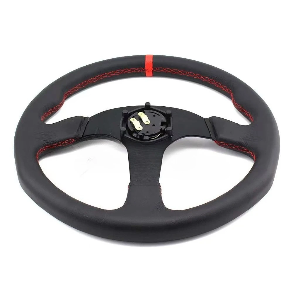 330mm Flat Steering Wheel Suede Aluminum Frame 13 Inch Drift Racing Pc Game Steering Wheel Universal