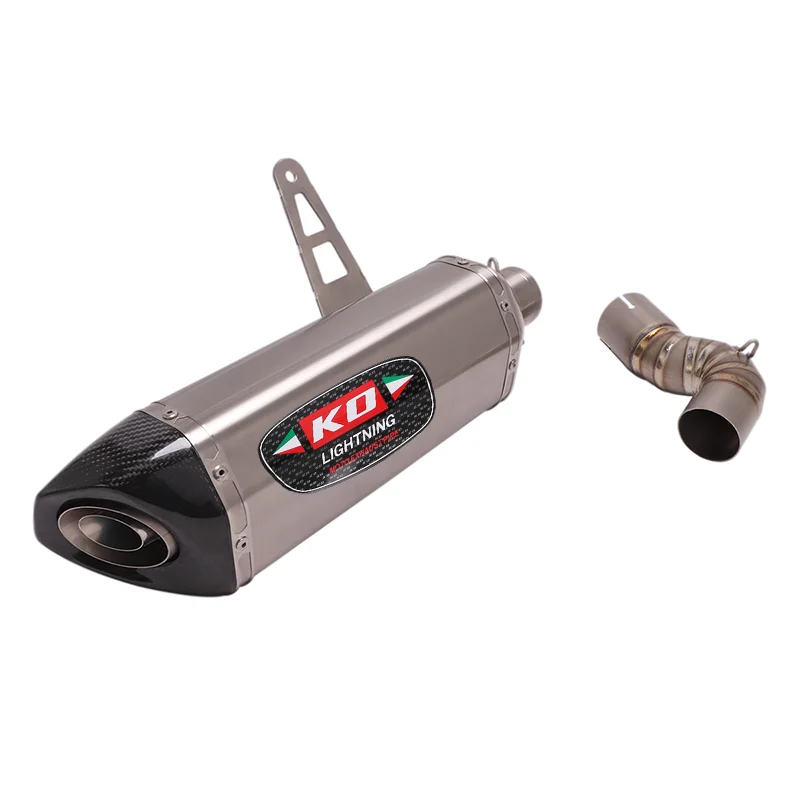 Motorcycle Middle Tube Slip On 51mm Mufflers Pipe Escape Titanium For Kawasaki Z1000SX Ninja 1000SX 2020-2023 image 6