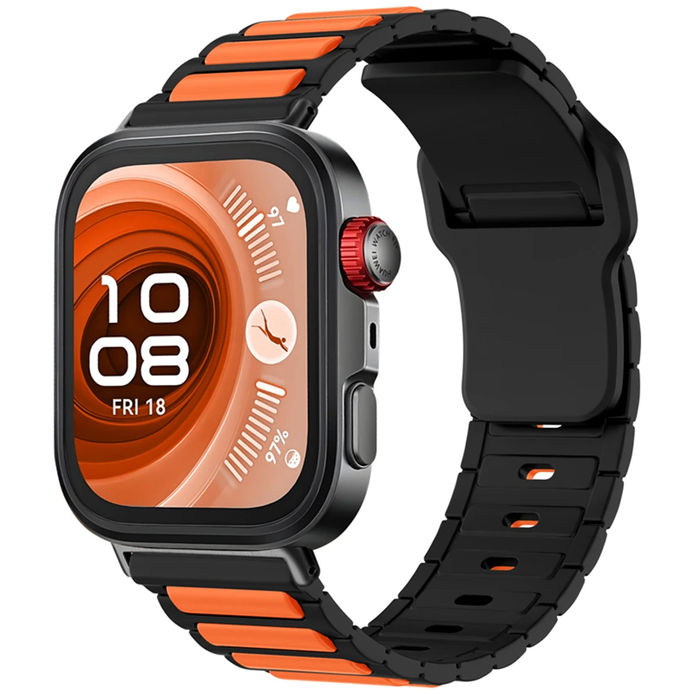 シリコン時計バンド Huawei 社時計 FIT 3 / 4 / 4 PRO スマートウォッチスポーツストラップ時計磁気バックルバンド交換用