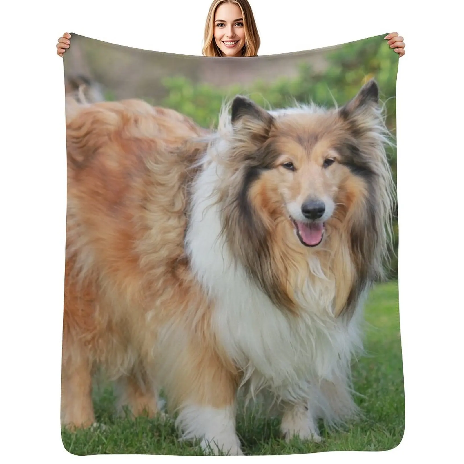 Sable Rough Collie Throw Blanket Lightweight Cozy Blanket for Bed Sofa