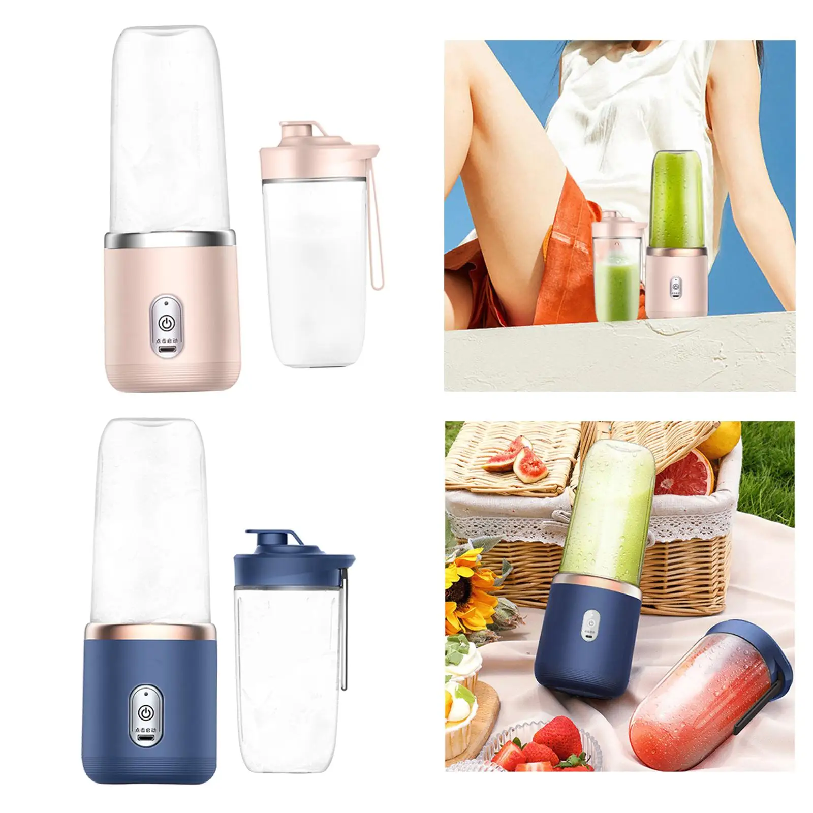 Personal Portable Blender with Water Bottle Smoothie Blender for Travel Home