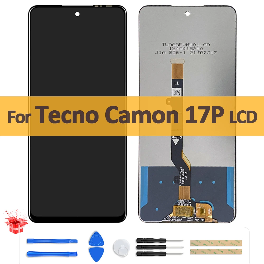 

6.8" Original LCD For Tecno Camon 17P CG7 LCD Display Touch Screen Digitizer Assembly For Camon 17 CG7n Screen Panel Replace