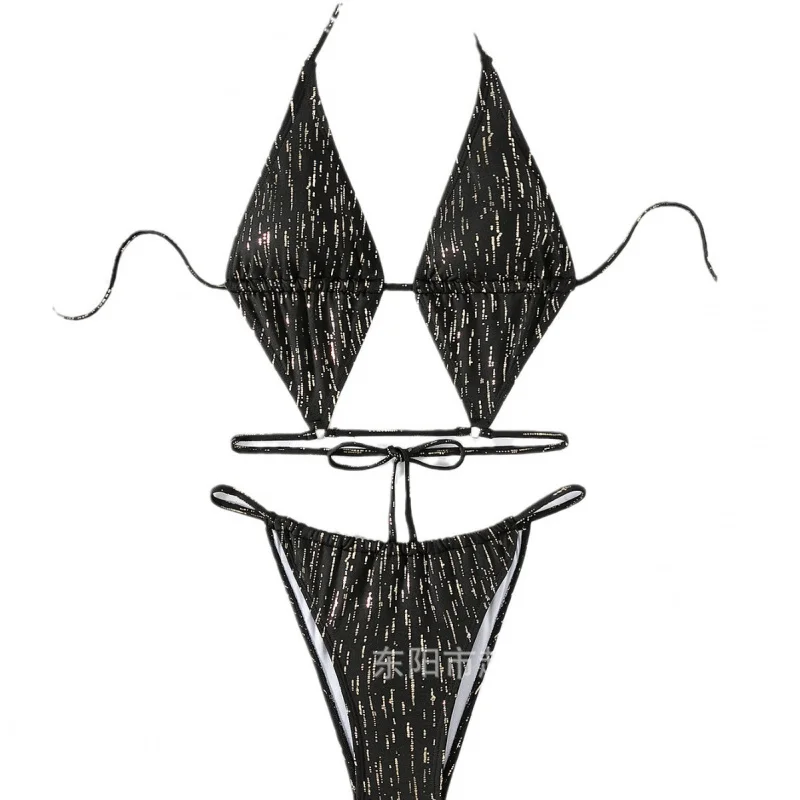New Hot-Selling Two-Piece Bikini with Straps Sexy Swimsuit Beach Bikini