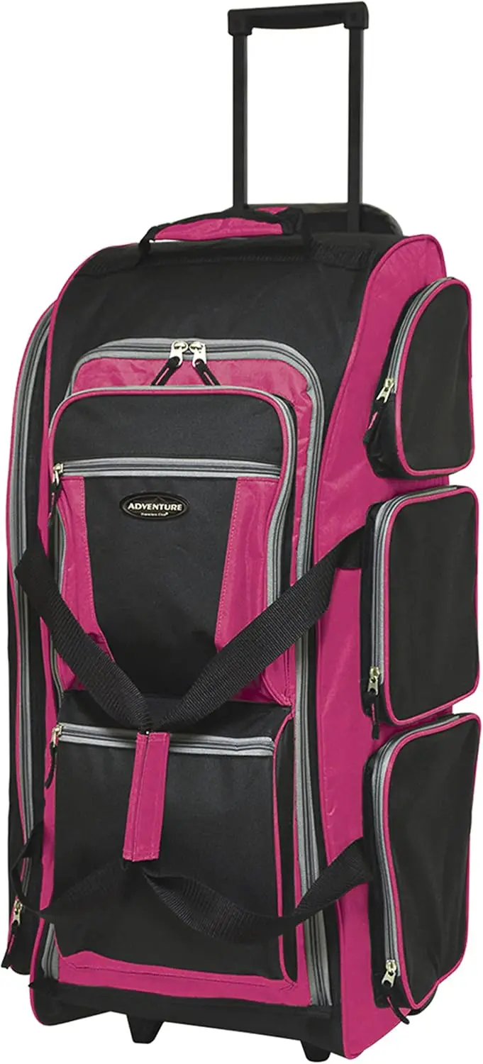 

30-Inch Rolling Duffel Bag with Multiple Pockets for Travel, Durable and Spacious