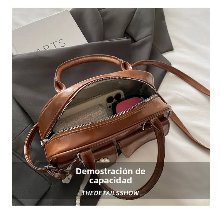Bolso de Gran Capacidad para Viajes, Nuevo Estilo Invierno 2025, Bolso de Hombro/Axilar, Alto Valor Estético, Bolso Boston/Bo...