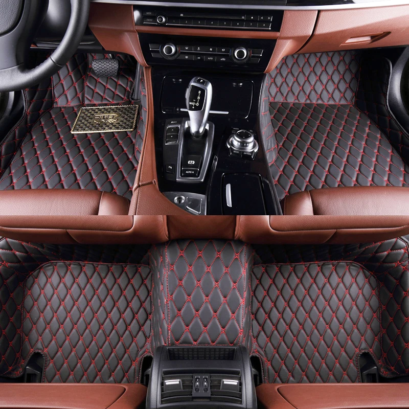 Durable Custom Leather Color Car Floor Mat for Audi Q4 E-tron 2021 2022 Sportback  Auto Carpet Accessories Syling Interior Parts