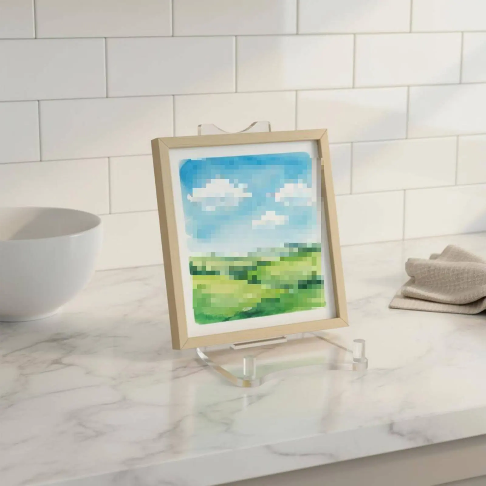 

Adjustable Acrylic Stand Stable Support Picture Frame Stand Clear Display Holder Easy to Use Home Decor Reusable for Tabletop