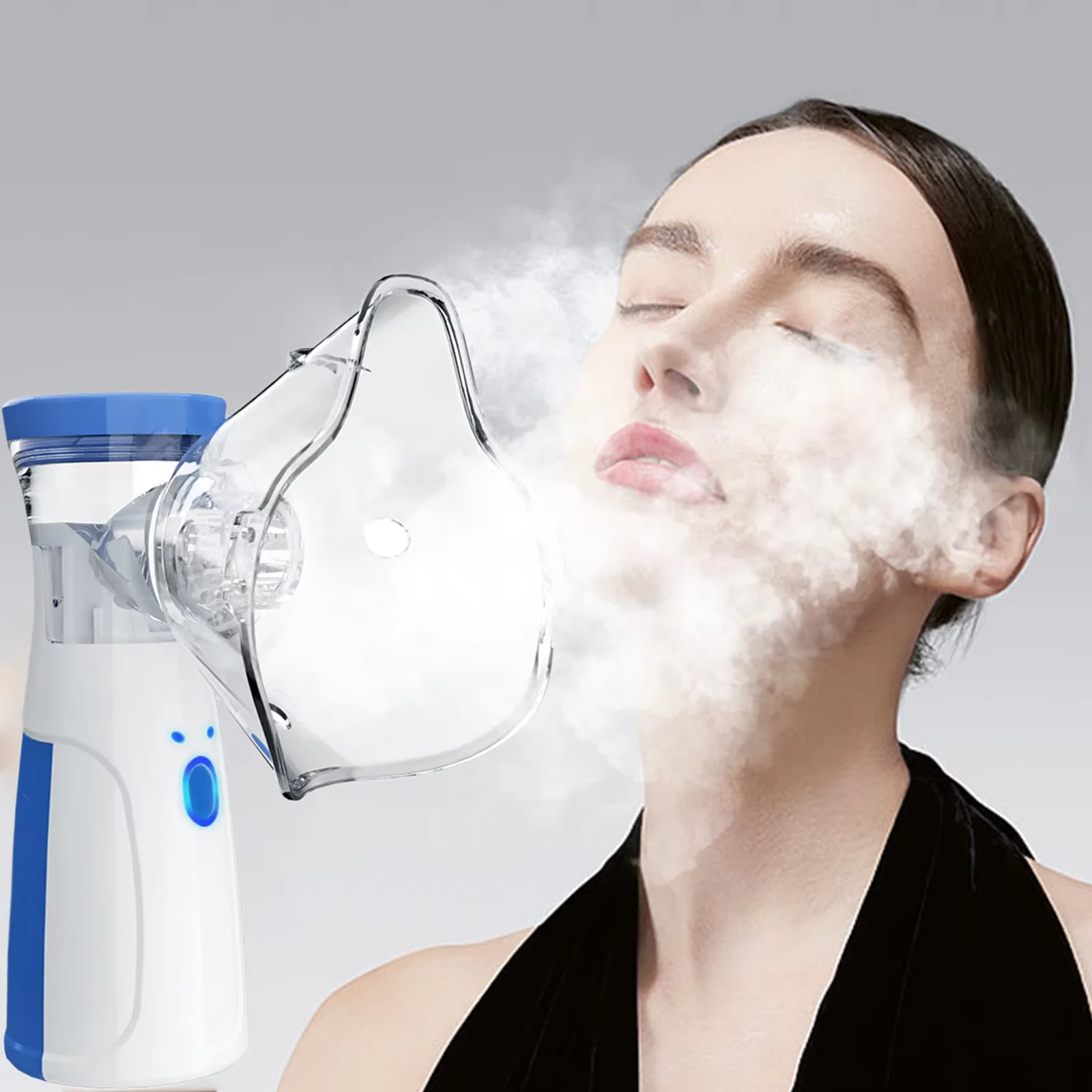 Mini Facial Steamer and Humidifier 2-in-1 Nano Ion Mist for Skin Moisturizing and Air Moisturizing with Water Tank Beauty Spray