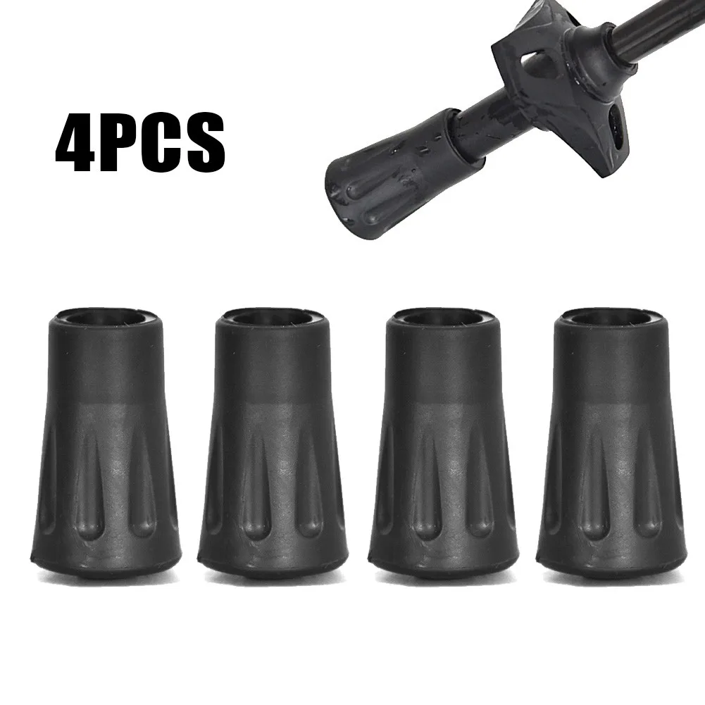 

4 Pcs Non-slip Trekking Cane Protector Cap Tip Walking Canes Bottom Pads Cover Buffer Lightweight Climbing Hiking Cane Parts