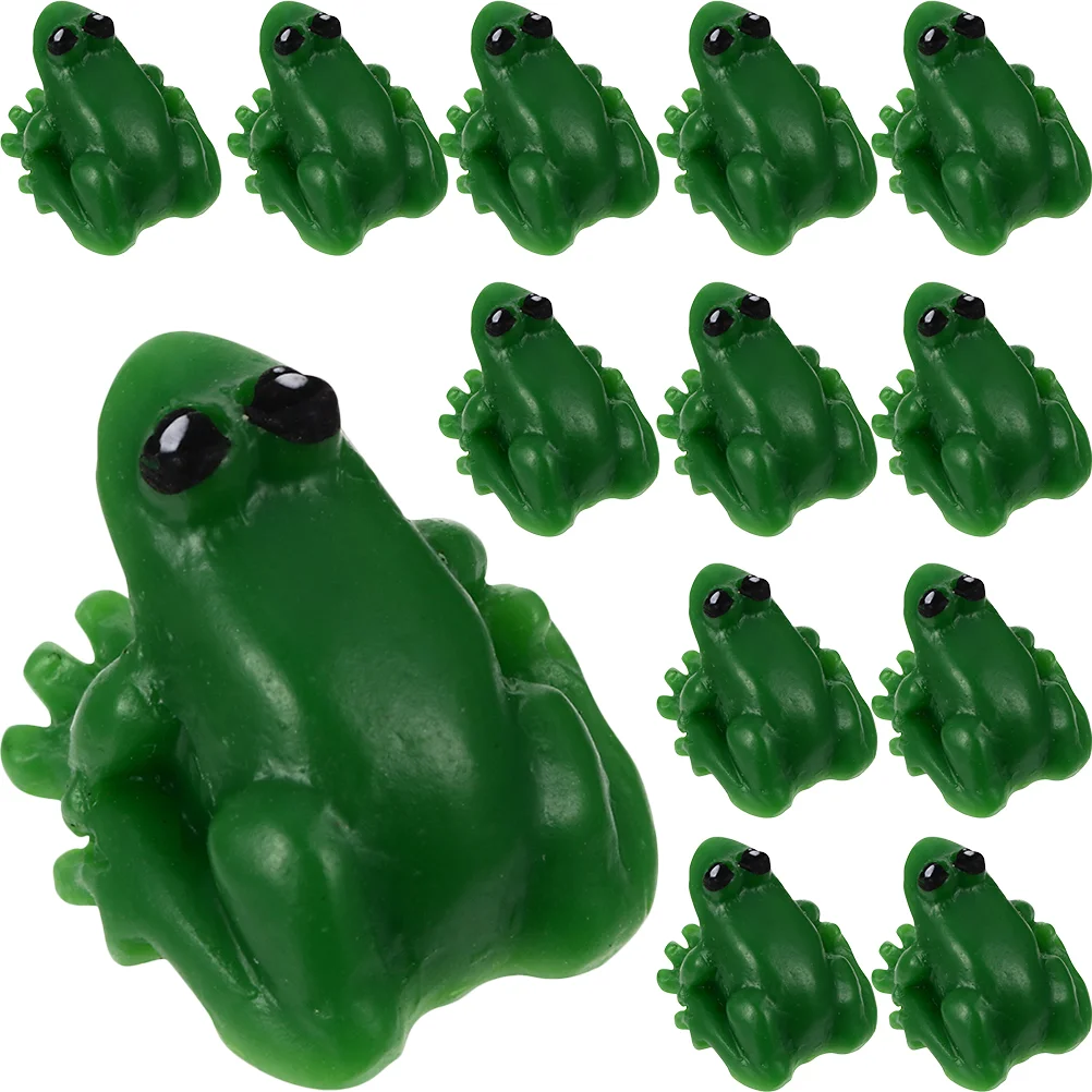 24 Cs Animal Resin Frog Small Frogs Figurines Tiny Decor Mini Animals Green Figures