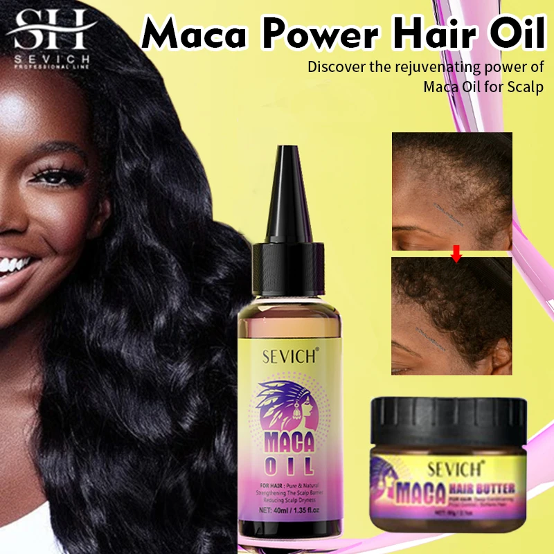 Maca Root Hair Growth Oil Anti-Hair Loss Oil Batana Hair Growth  Butter For African Traditional Scalp Hair Roots Strengthening