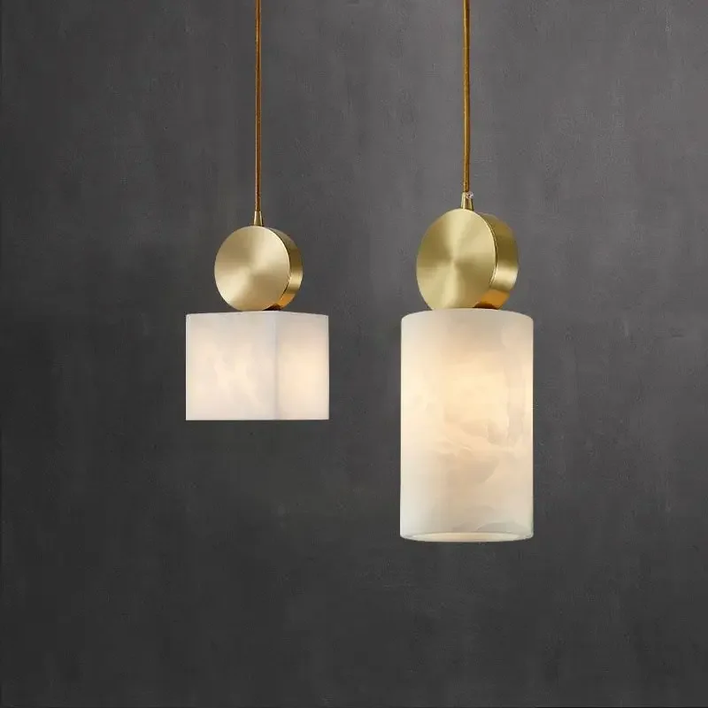 Lustres Shoautomated G9 Nordic Marble Copper LED Pendant Lights, Conface Lamp, Luminaires, Chambre, oral et, Salle à manger, Éclairage intérieur